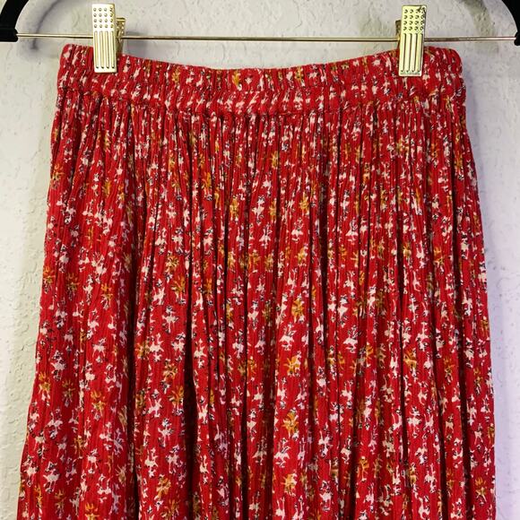 RAGA Skirt Medium Anthropologie Love Child Rust Maxi Elastic Waist Boho Romantic - Picture 6 of 14